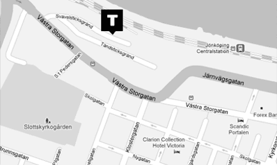 Karta över Tändsticksområdet med Balance på Tändsticksgränd 34